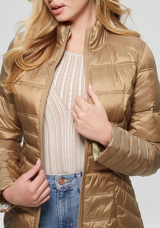Chaqueta Guess Mujer Joy Reversible Jacket Beige-1