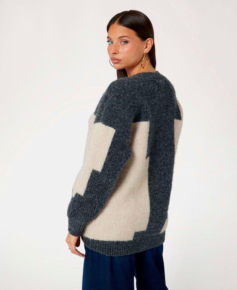 Tejido Guess Mujer Ls V-Nk Panama Intarsia Swtr Surtido-2