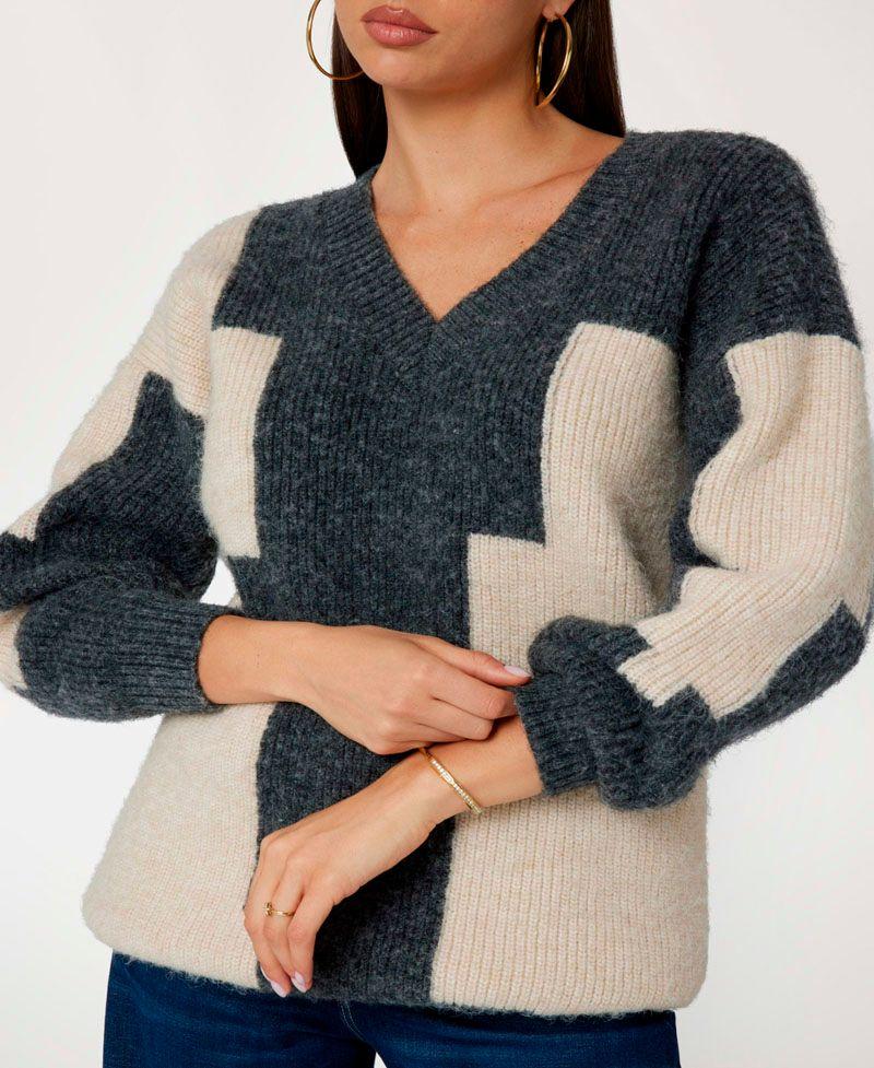 Tejido Guess Mujer Ls V-Nk Panama Intarsia Swtr Surtido-3