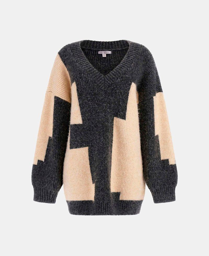 Tejido Guess Mujer Ls V-Nk Panama Intarsia Swtr Surtido-5