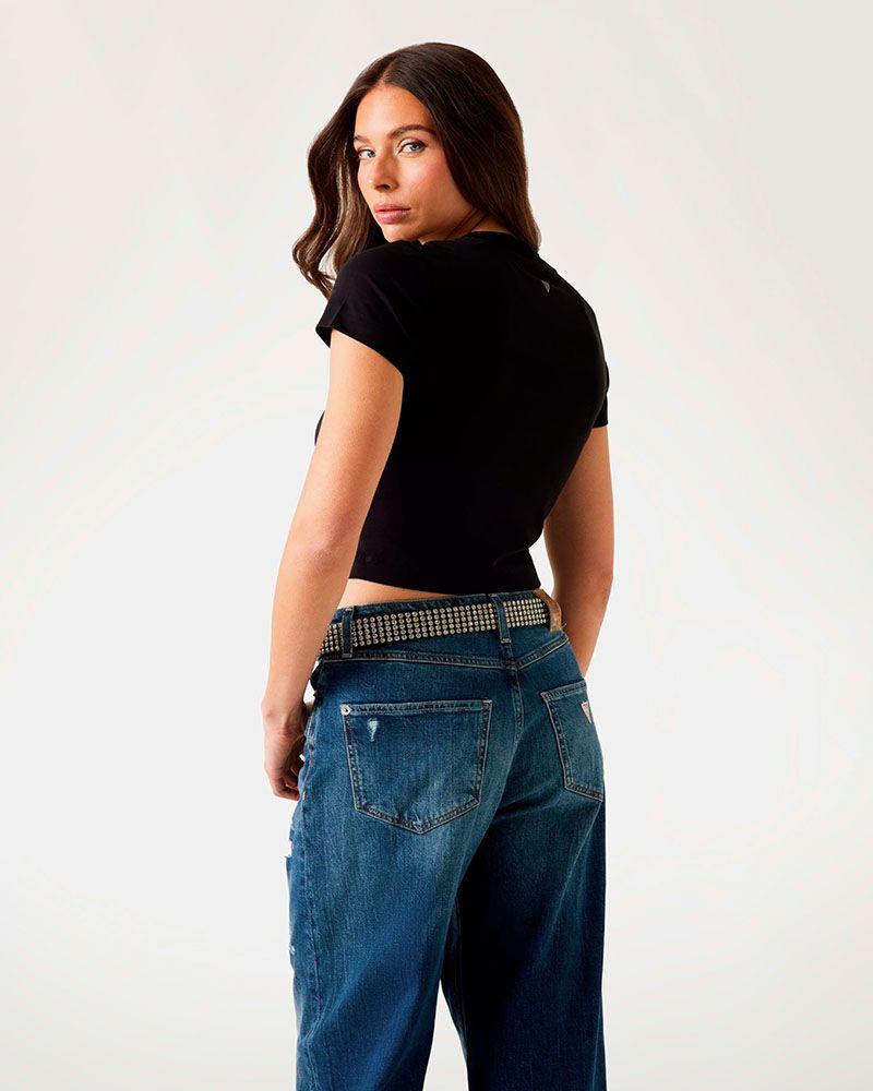 Polera Guess Mujer Ss Basic Mini Logo Tee Negro-1