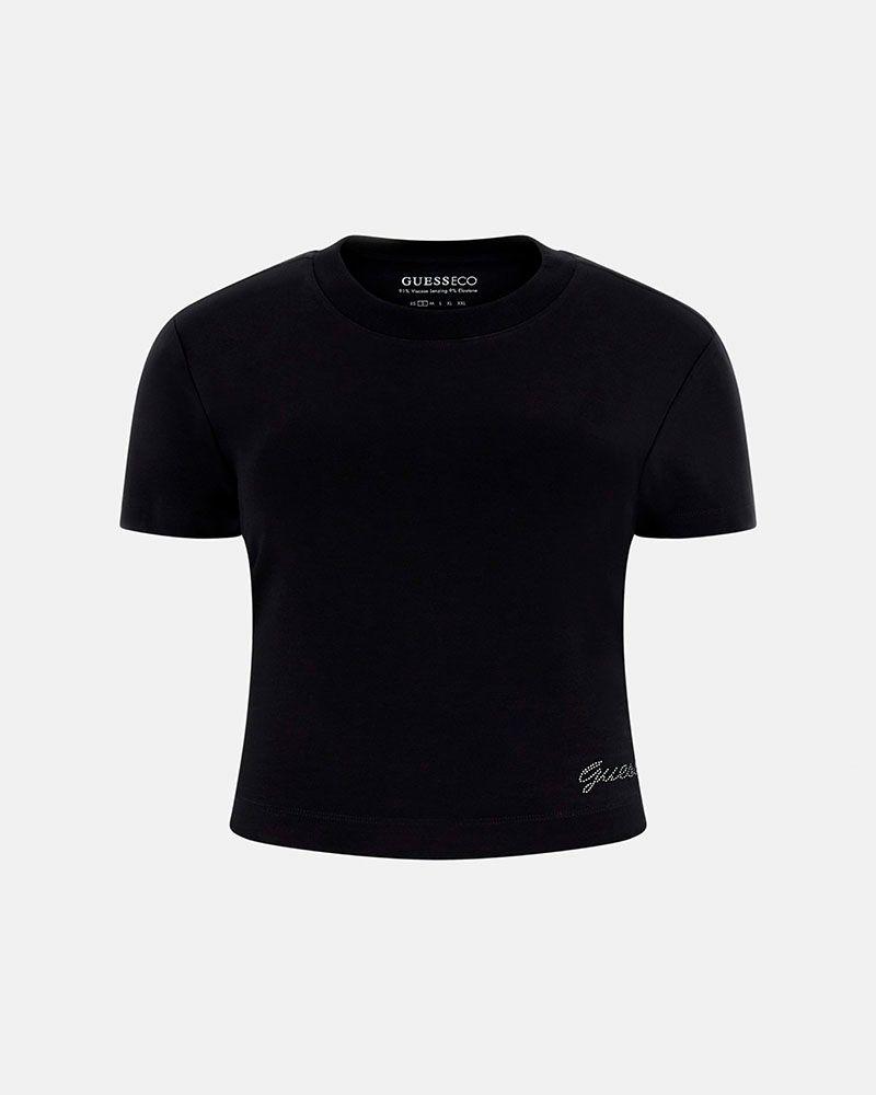 Polera Guess Mujer Ss Basic Mini Logo Tee Negro-4