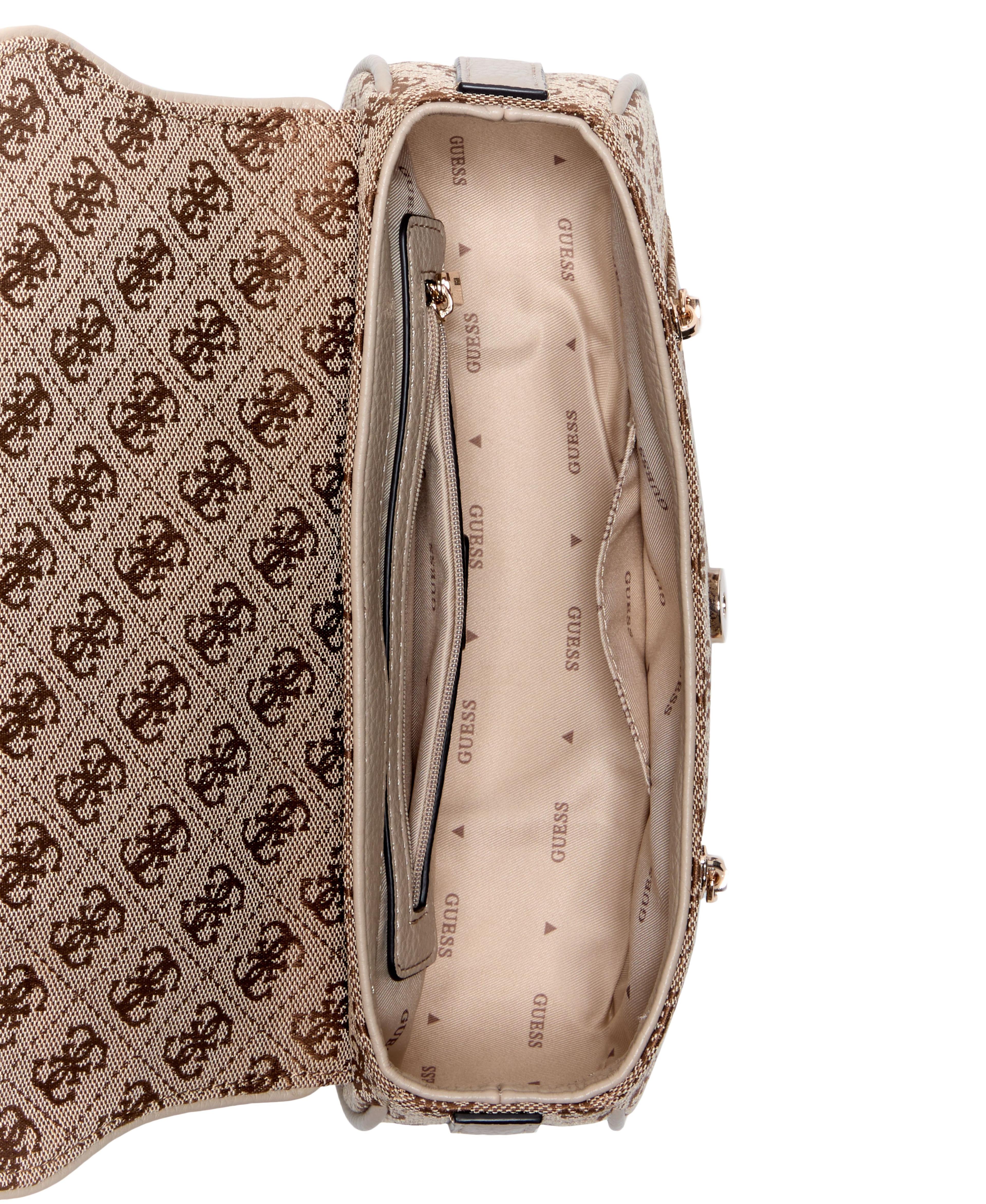 Cartera Jessa Flap Crossbody Café-3