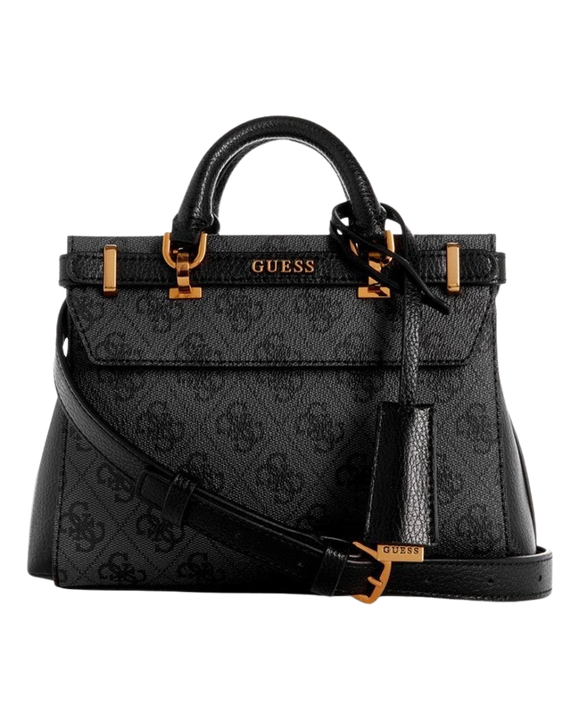 Mini Cartera Guess Mujer Sestri Logo Mini Satchel Negro-0