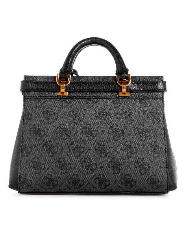 Mini Cartera Guess Mujer Sestri Logo Mini Satchel Negro-2