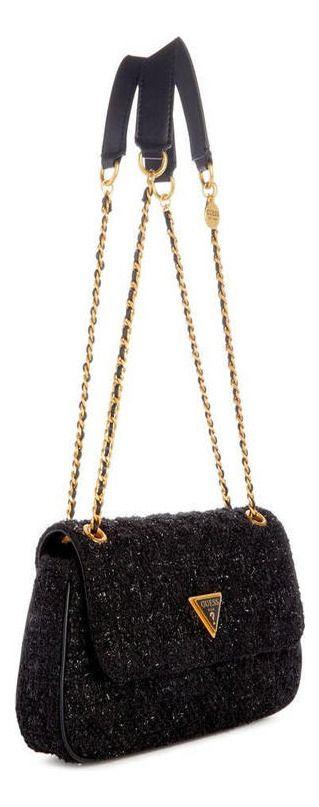Cartera Guess Mujer Giully Convertible Xbody Flap Negro.-1