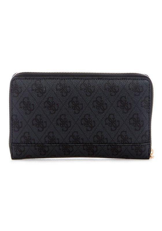 Billetera Guess Mujer Laurel Slg Cheque Organizer Negro.-1