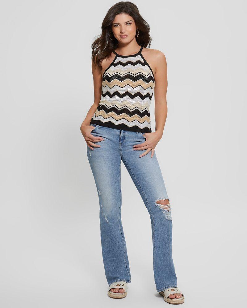Top Guess Mujer Sl Chevron Stripe Harper Tank Surtido-1