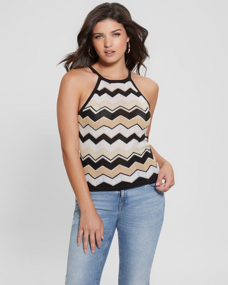 Top Guess Mujer Sl Chevron Stripe Harper Tank Surtido-2