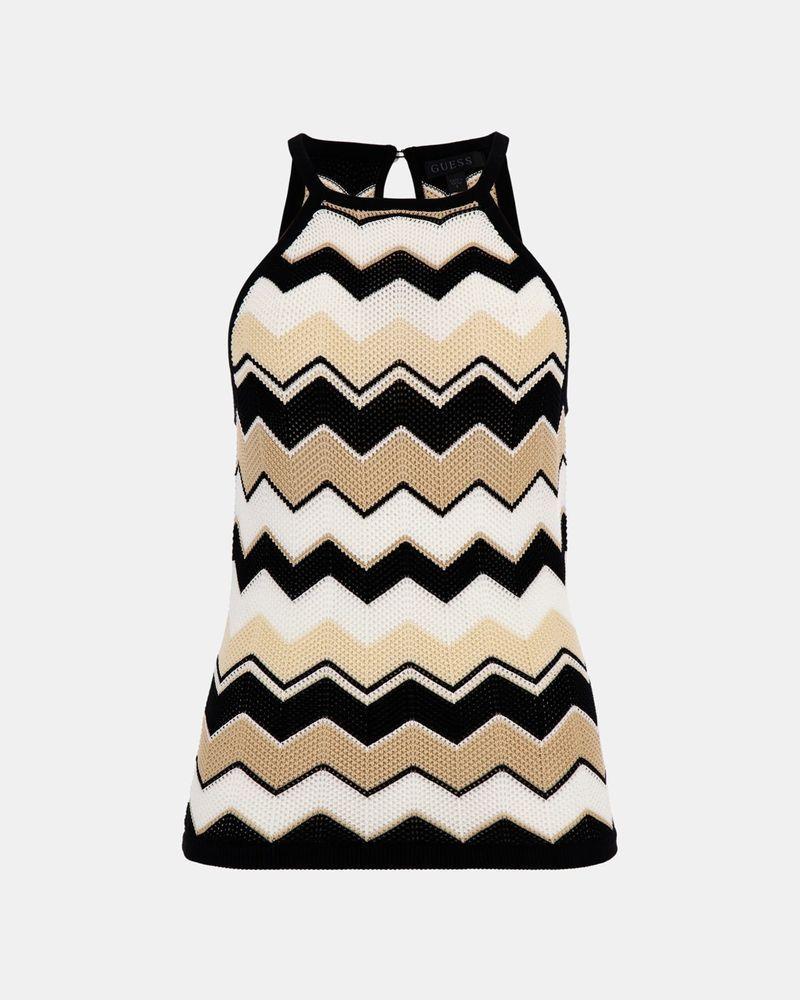 Top Guess Mujer Sl Chevron Stripe Harper Tank Surtido-5