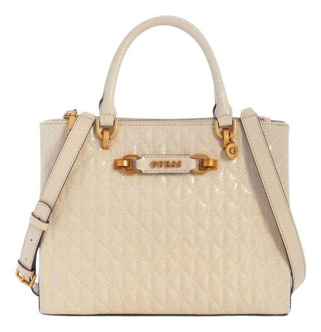 Cartera Guess Mujer Aveta Status Satchel Crema-0