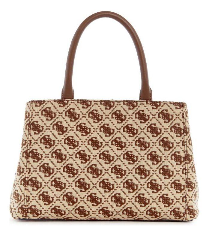 Cartera Guess Mujer Izzy Small Girlfriend Satchel Café-2