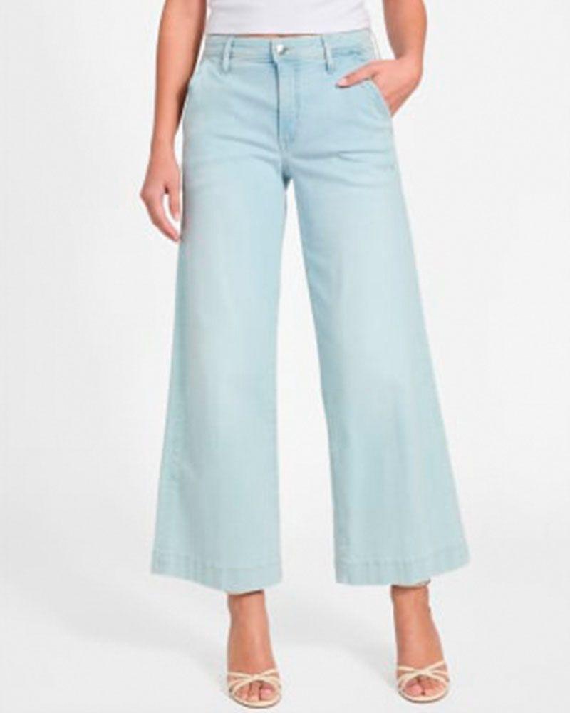 Jeans Zoya Wide Leg Crop Denim Mujer Guess-0
