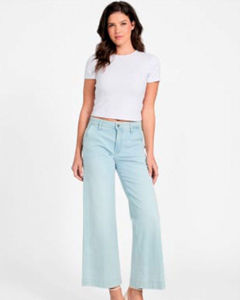 Jeans Zoya Wide Leg Crop Denim Mujer Guess-4