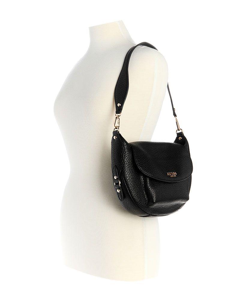 Cartera Guess Mujer Marsha Flap Shoulder Bag Negro-5