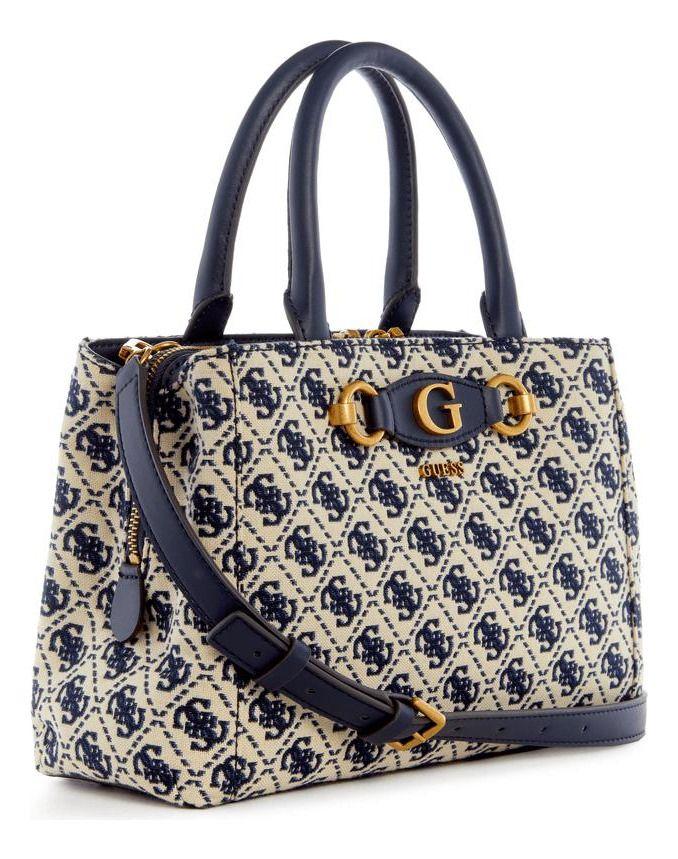 Cartera Guess Mujer Izzy Small Girlfriend Satchel Azul-1