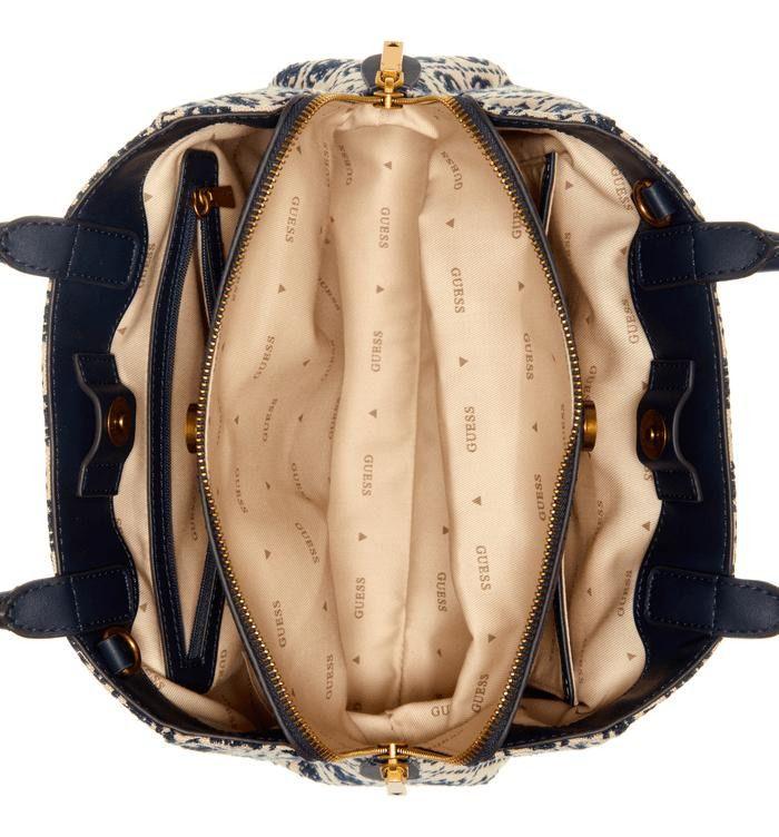 Cartera Guess Mujer Izzy Small Girlfriend Satchel Azul-3