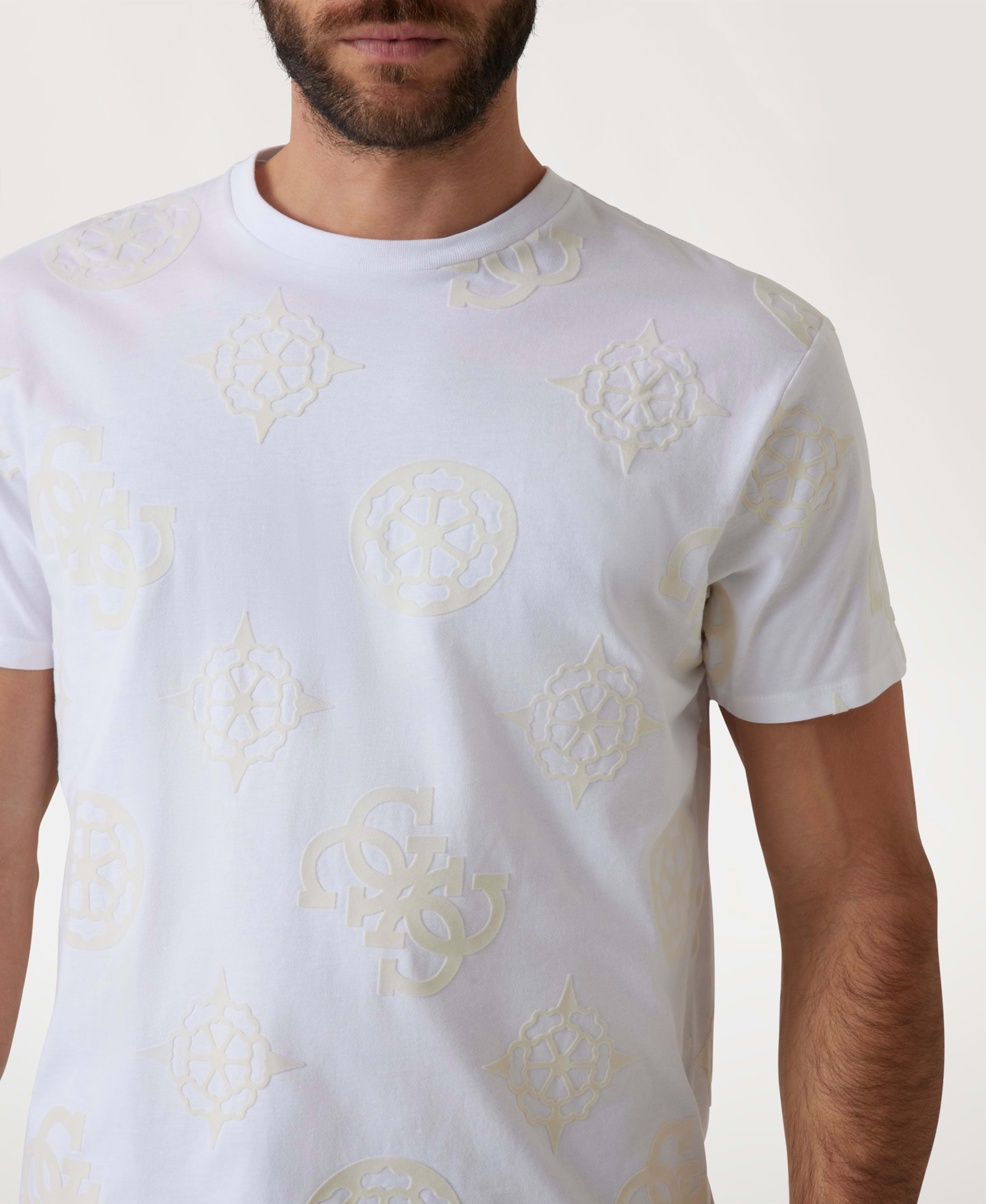 Polera Guess Hombre Ss Bsc Peony Print Tee Blanco-3