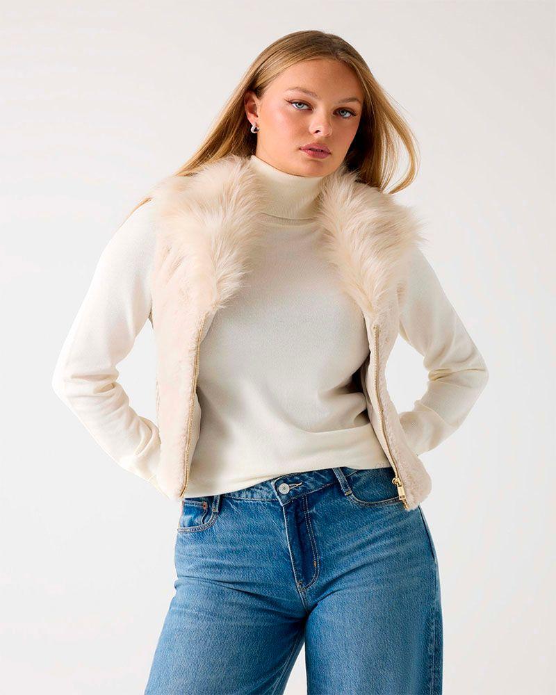 Chaqueta Sl Amari Faux Fur Vest Multicolor-0