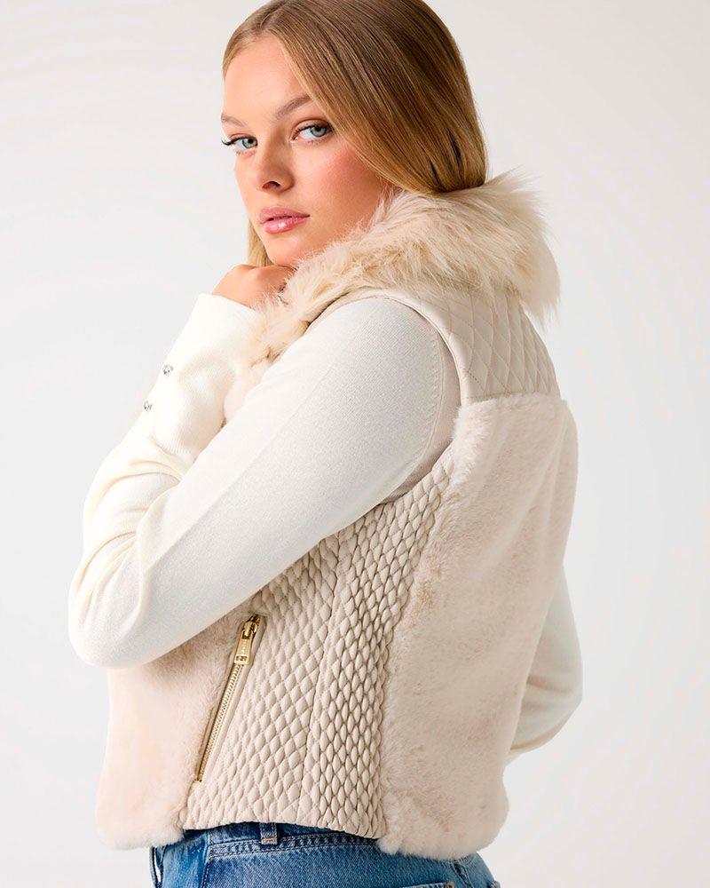 Chaqueta Sl Amari Faux Fur Vest Multicolor-2