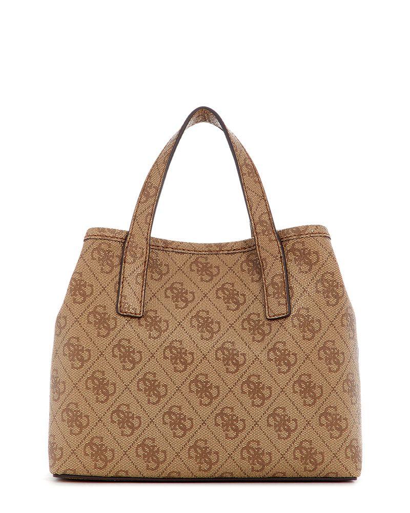 Mini Cartera Guess Mujer Latona Ii Mini Tote Café Claro-2