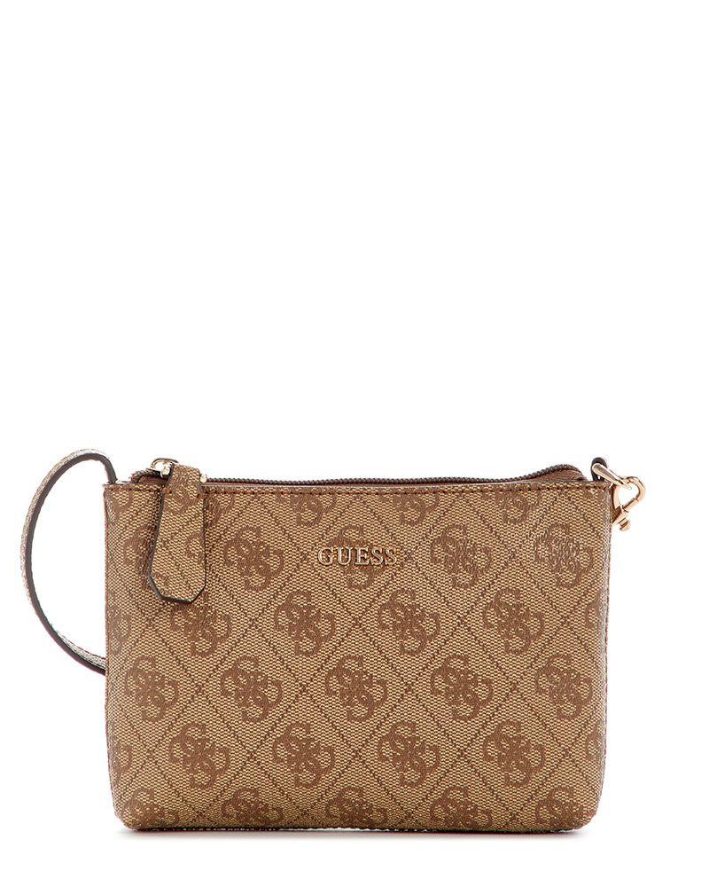 Mini Cartera Guess Mujer Latona Ii Mini Tote Café Claro-5