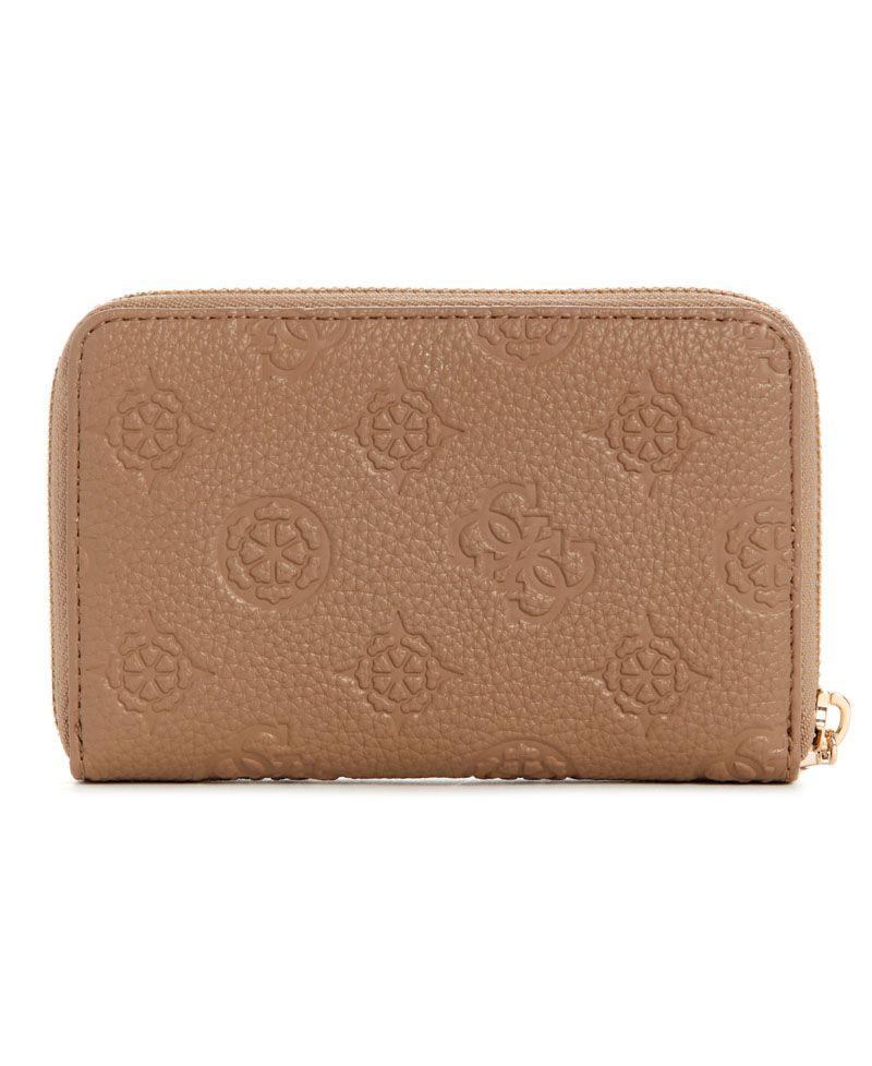 Billetera Guess Mujer Cresidia Slg Medium Zip Around Café-1