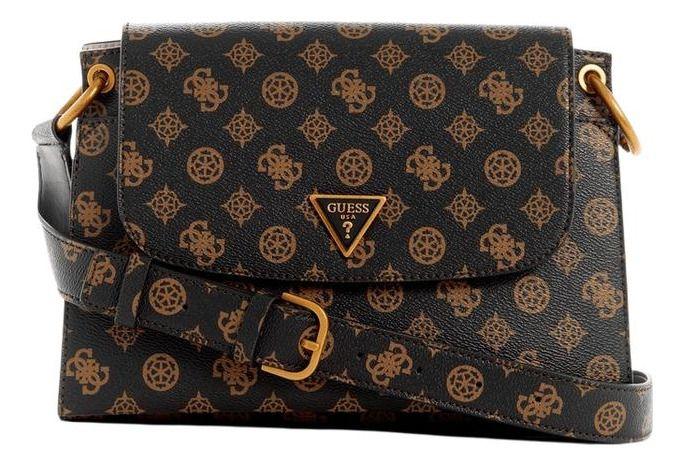 Cartera Guess Mujer Basilea Girlfriend Satchel Café-0