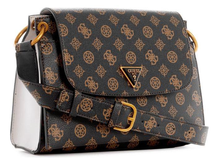 Cartera Guess Mujer Basilea Girlfriend Satchel Café-1