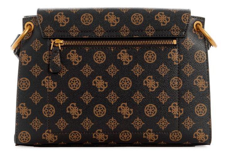 Cartera Guess Mujer Basilea Girlfriend Satchel Café-2