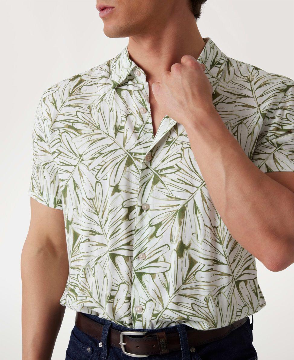 Camisa Ss Eco Rayon Oil Palm Shirt Multicolor-3