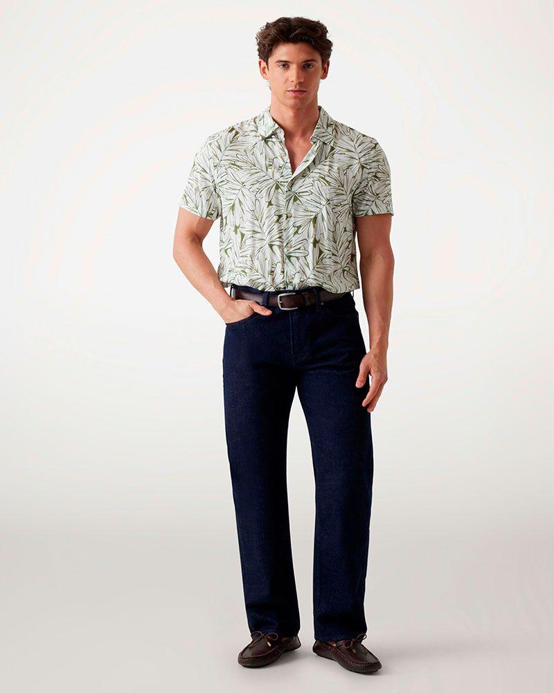 Camisa Ss Eco Rayon Oil Palm Shirt Multicolor-1