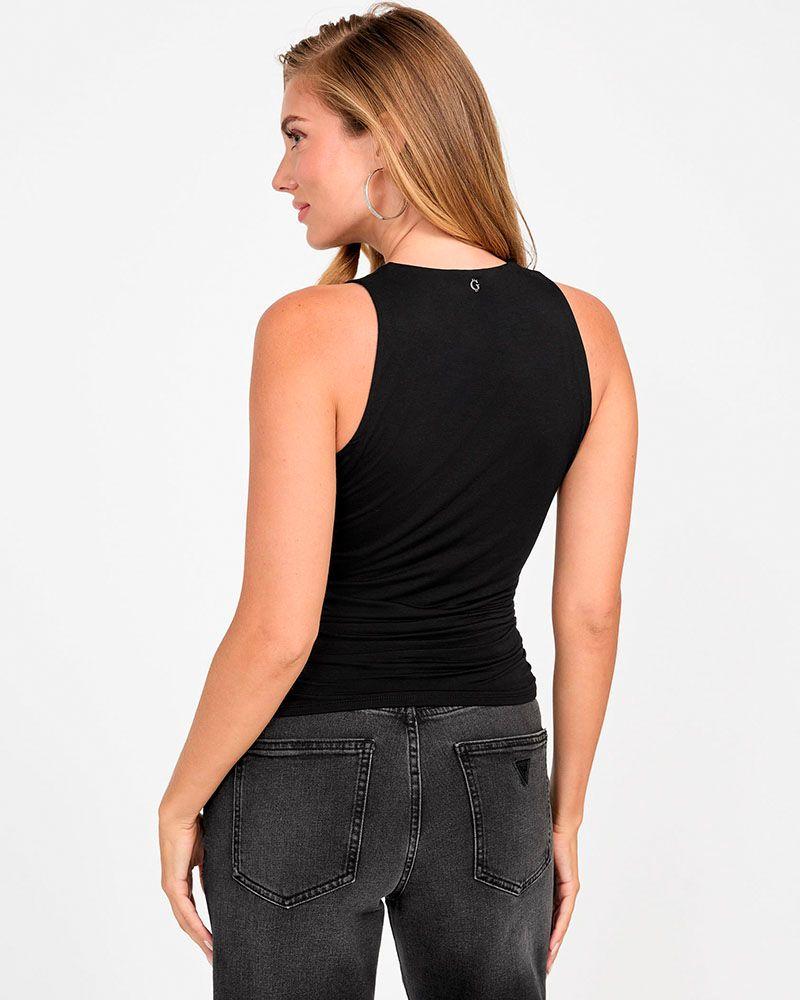 Polera Sl Shirring Zaneta Negro Mujer-2