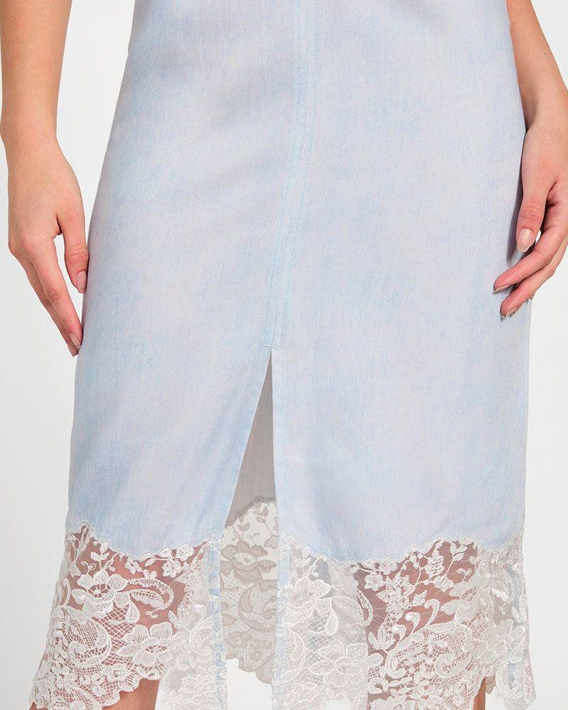 Vestido Guess Mujer Sl Aria Denim Dress Celeste-3