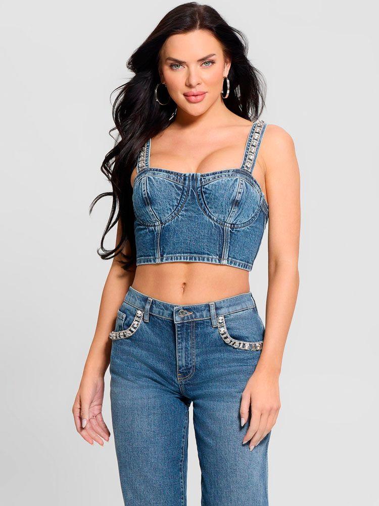 Top Kety Bustier Azul-0