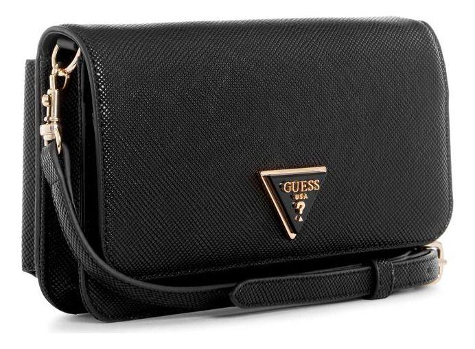 Cartera Guess Mujer Noelle Xbody Flap Organizer Negro.-1