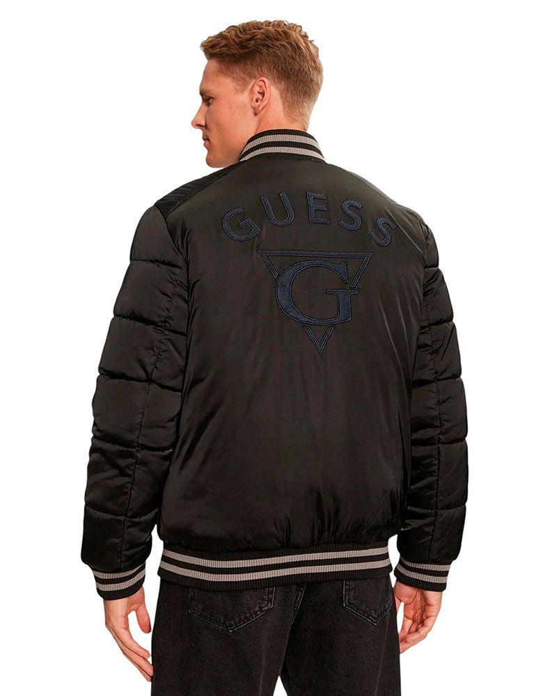 Chaqueta Guess Hombre Branded Puffa Bomber Negro-1