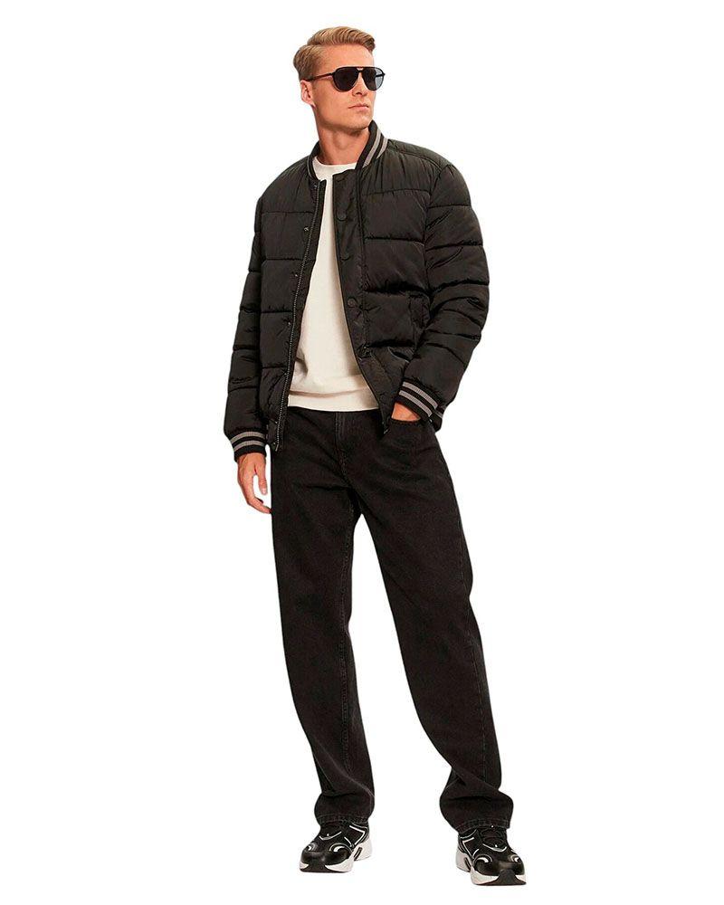 Chaqueta Guess Hombre Branded Puffa Bomber Negro-4