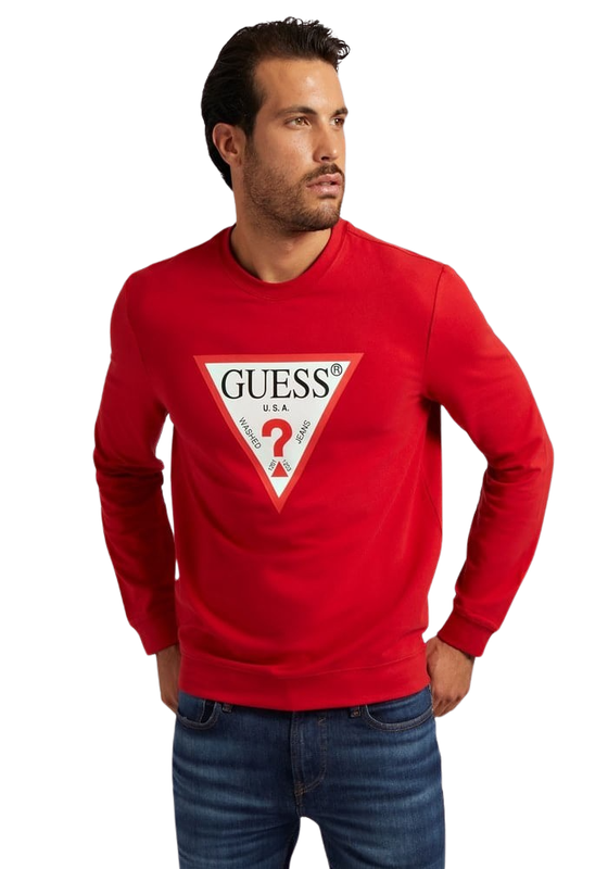 Polerón Guess Hombre Audley Cn Fleece Rojo-0