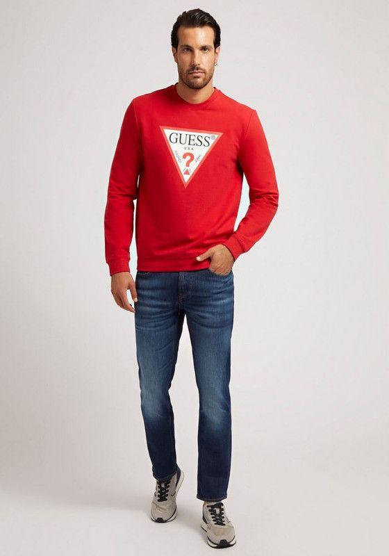 Polerón Guess Hombre Audley Cn Fleece Rojo-1