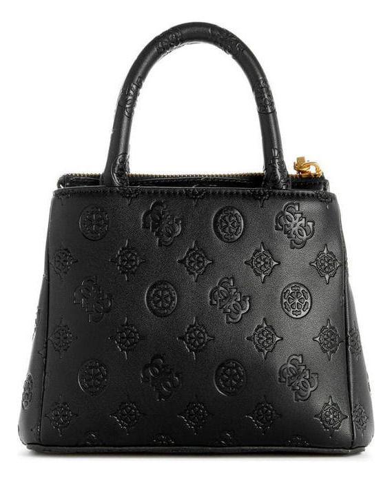 Mini Cartera Guess Mujer James Logo Mini Satchel Negro-2