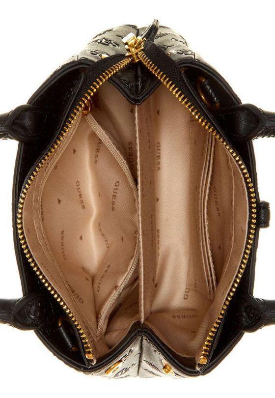 Mini Cartera Guess Mujer James Logo Mini Satchel Negro-3