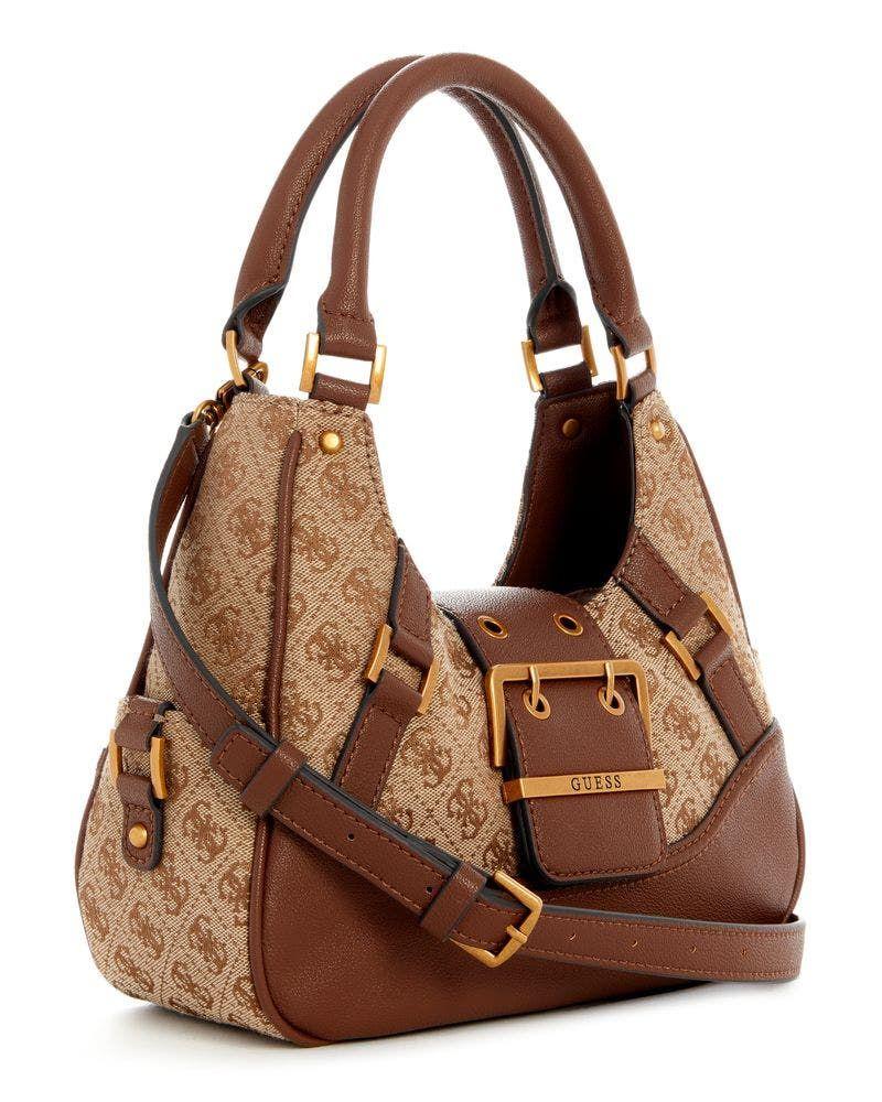 Cartera Guess Mujer Decor Vintage Sml Gfrnd Stchl Café-1