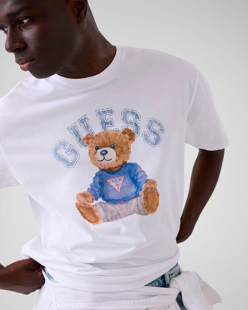 Polera Ss Bsc Guess Bear Tee Blanco-3