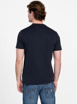 Polera Ss Bsc Guess Embossed Logo Tee Azul-3