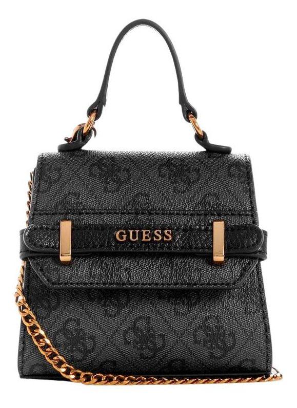 Mini Cartera Guess Mujer Sestri Logo Micro Mini Negro-0