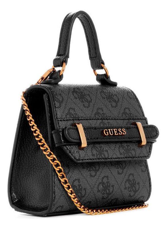 Mini Cartera Guess Mujer Sestri Logo Micro Mini Negro-1