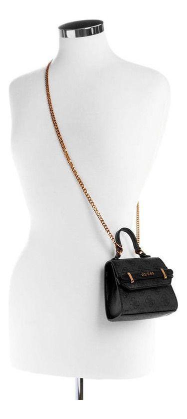 Mini Cartera Guess Mujer Sestri Logo Micro Mini Negro-4