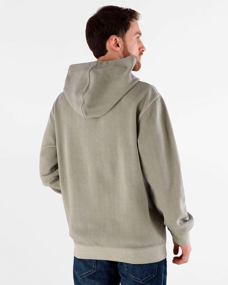 Poleron Treated Herringbone Hoodie Sweatshirt Verde-1