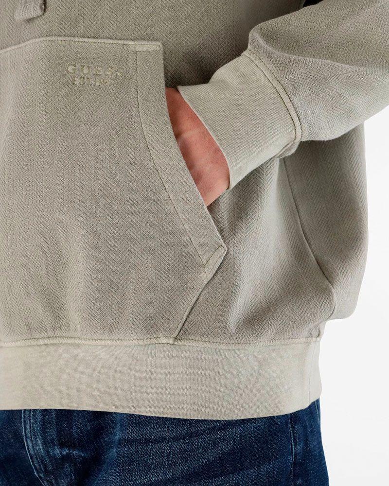 Poleron Treated Herringbone Hoodie Sweatshirt Verde-3